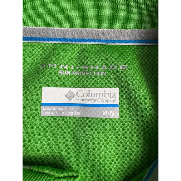 Columbia Men's Green Polo Shirt Omni-Shade Sun Protection - Picture 3 of 8